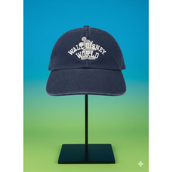 New Walt Disney World Kids Embroidered Navy Blue Cotton Cap Hat OS Mickey Mouse - Picture 1 of 4